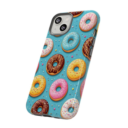 Cute Donut Pattern Phone Case – Colorful Sprinkles Dessert Design for Iphone, Samsung Galaxy and Pixel