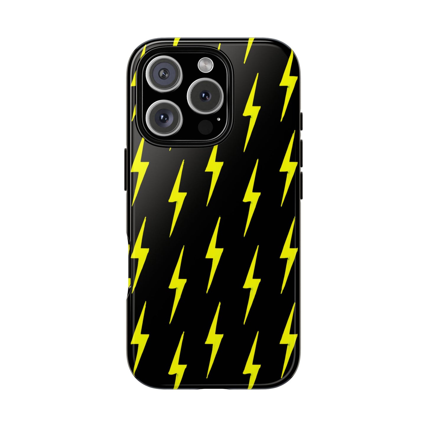 Yellow Lightning Bolt Tough Phone Case | Bold Electric Pattern Case for Iphone, Samsung Galaxy and Pixel