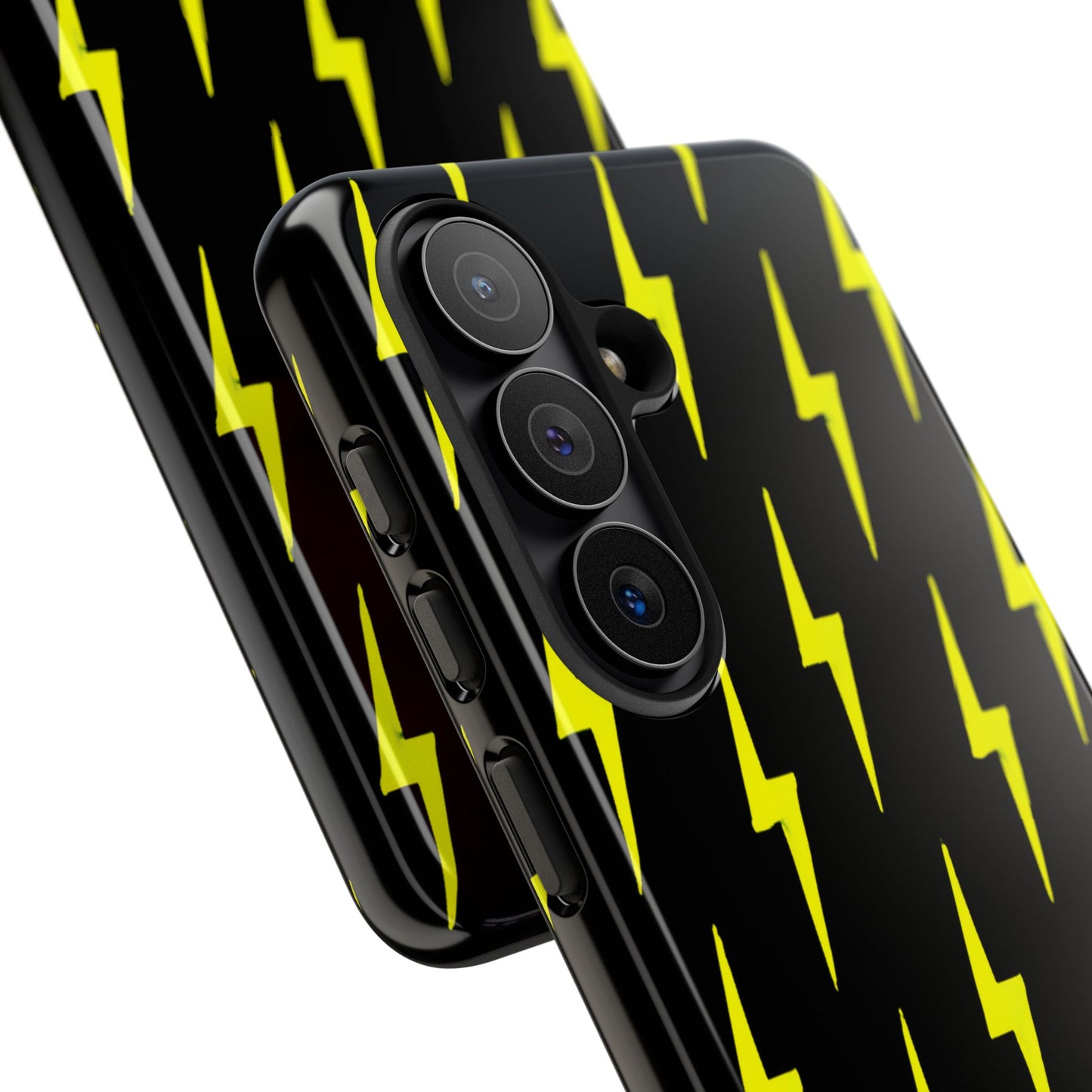 Yellow Lightning Bolt Tough Phone Case | Bold Electric Pattern Case for Iphone, Samsung Galaxy and Pixel