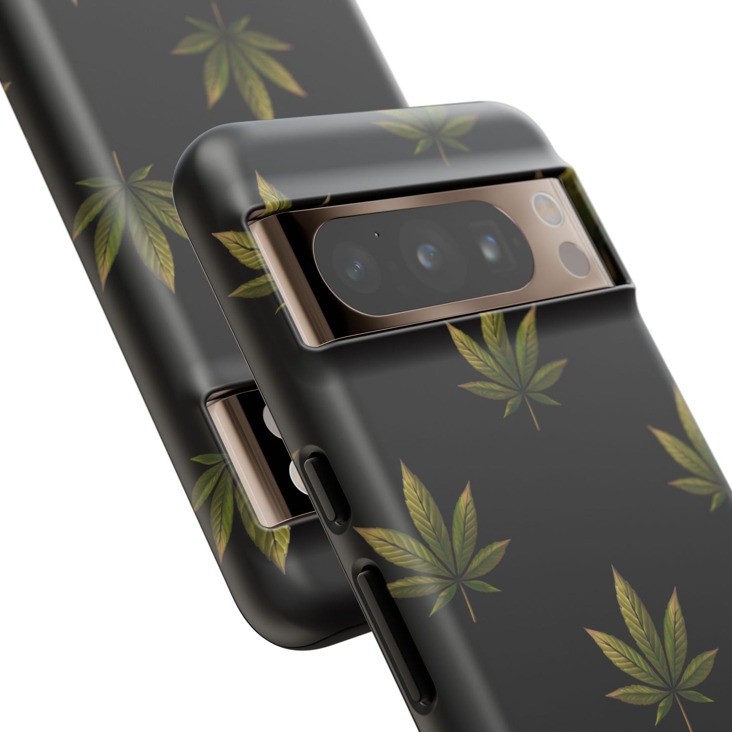 Cannabis Leaf Phone Case Green Weed Leaf Pattern Tough Protective Cover