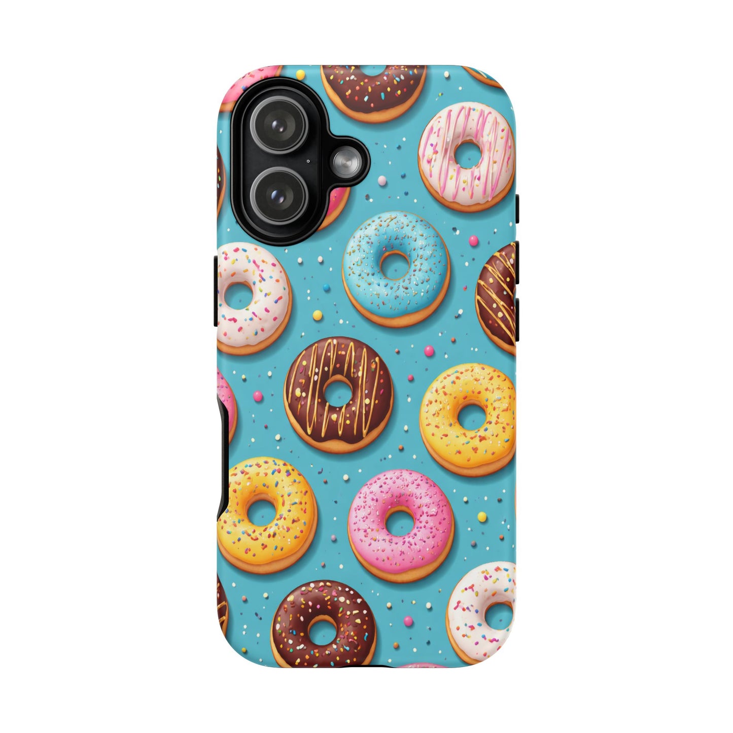 Cute Donut Pattern Phone Case – Colorful Sprinkles Dessert Design for Iphone, Samsung Galaxy and Pixel