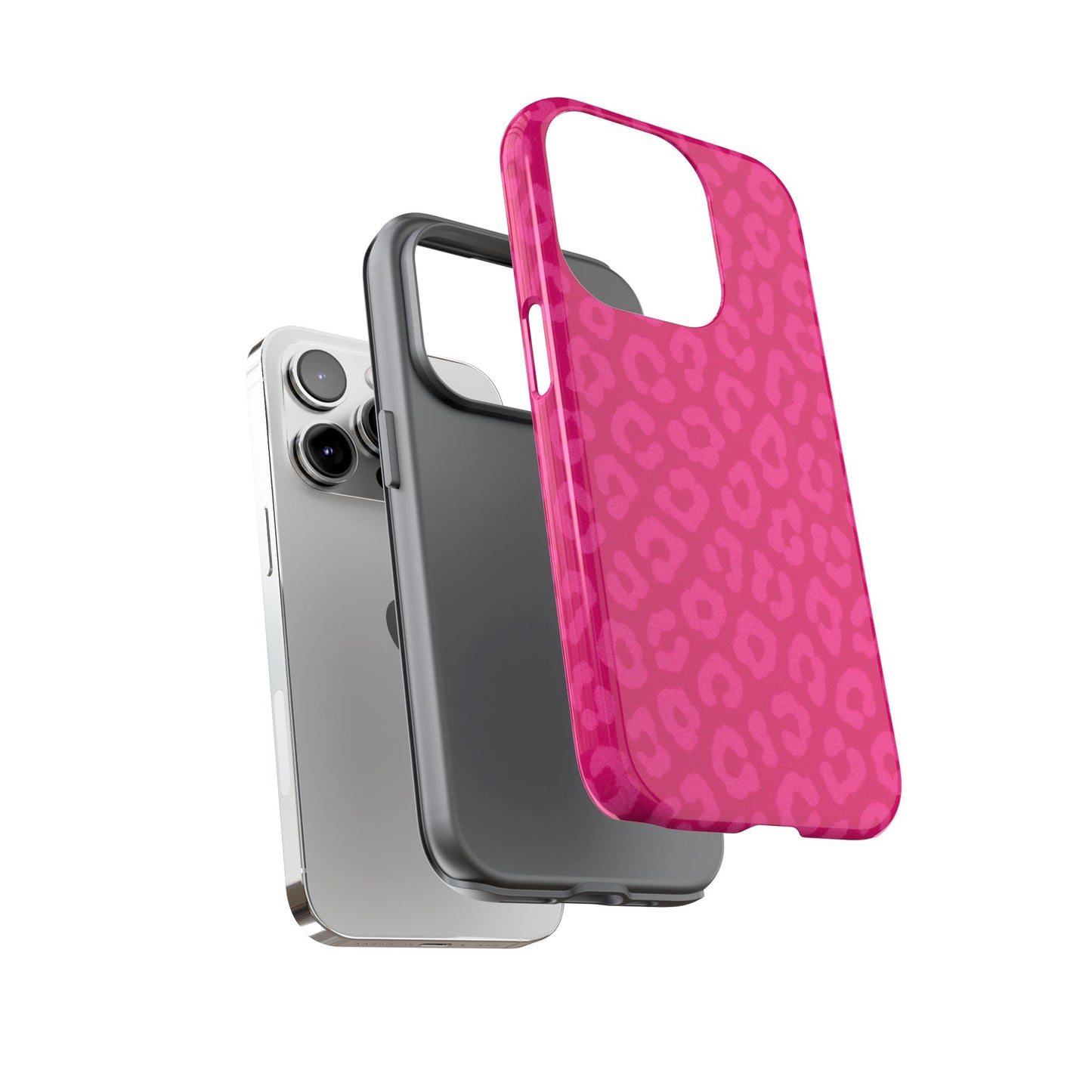 Hot Pink Leopard Print Phone Case – Bold Coquette Leopard Tough Case