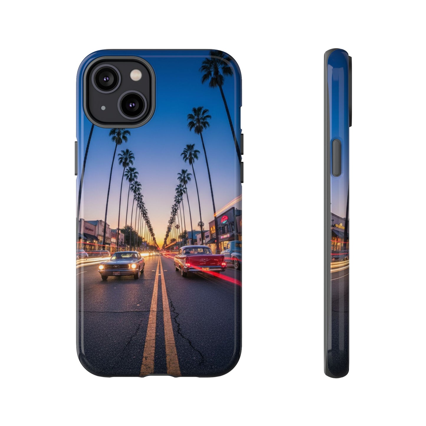 LA Sunset Boulevard Phone Case | Palm Tree Sunset Aesthetic | City Night Tough Case