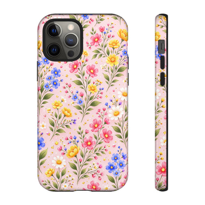 Wildflower Floral Phone Case Vintage Spring Meadow Tough Cover