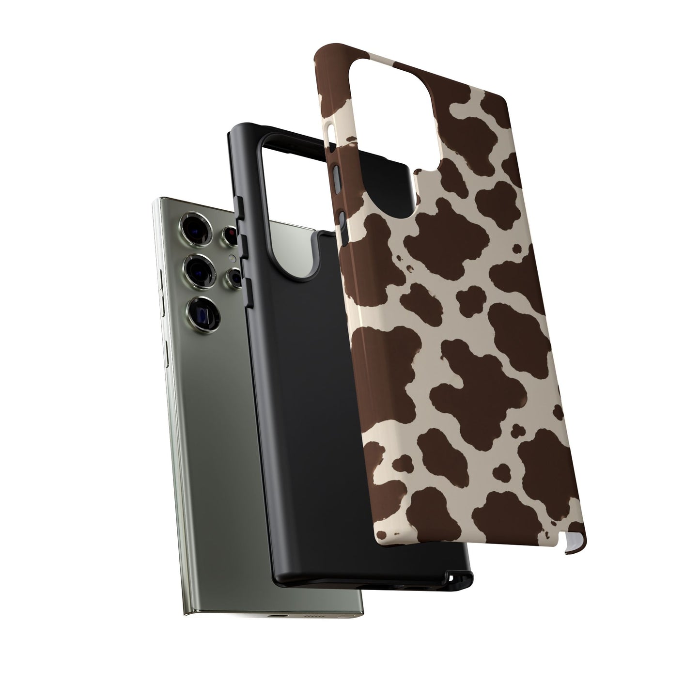 Western Cow Print Tough Phone Case for iPhone Samsung Galaxy Pixel