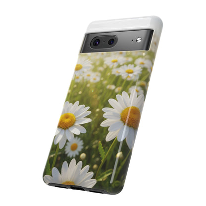 Daisy Phone Case – Floral Spring Field Tough Protective Case (iPhone, Samsung, Pixel)