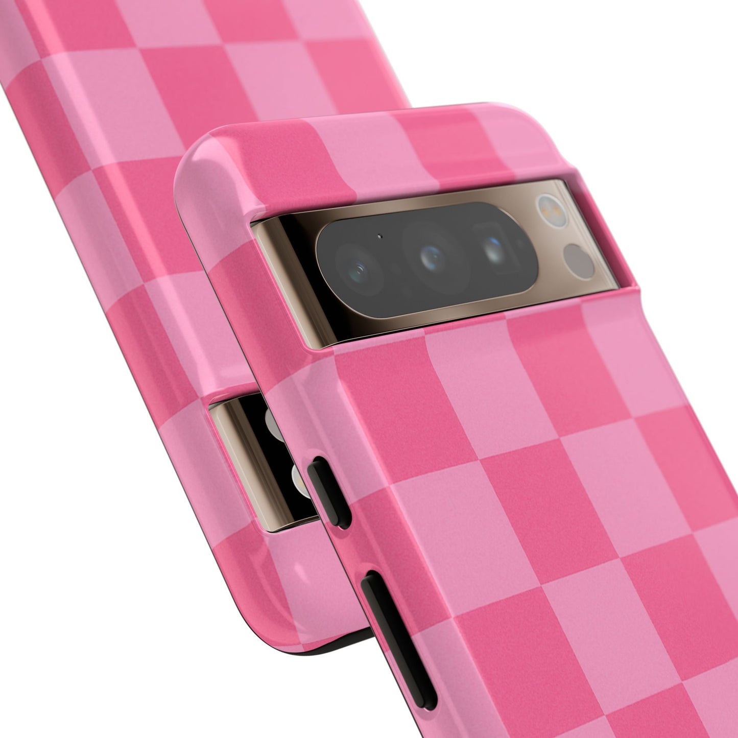 Pink Checkerboard Phone Case | Cute Aesthetic Checkered iPhone & Samsung Tough Case
