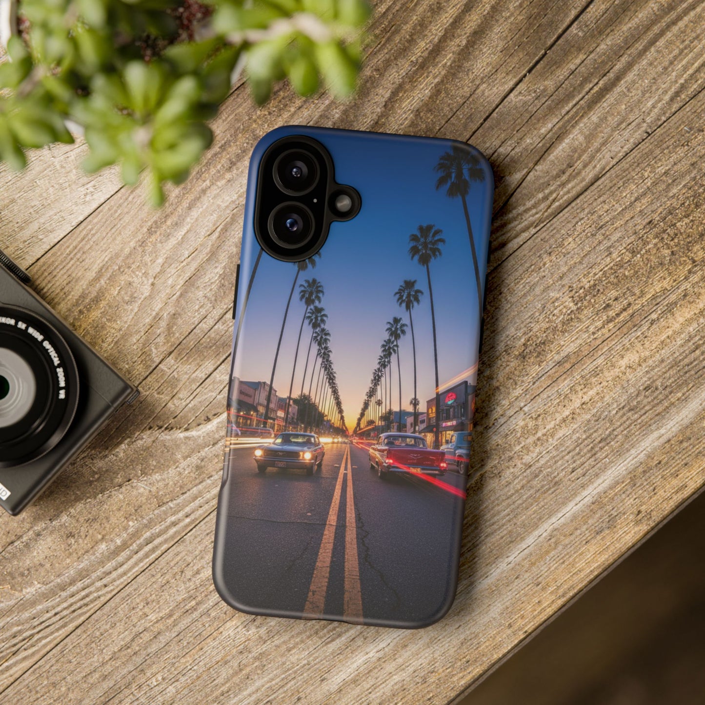 LA Sunset Boulevard Phone Case | Palm Tree Sunset Aesthetic | City Night Tough Case