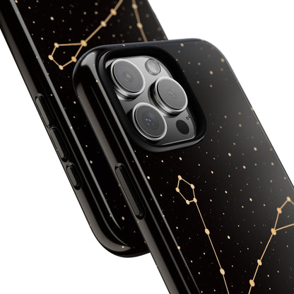 Pisces Zodiac Constellation Phone Case – Luxe Gold Celestial Cover