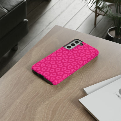 Hot Pink Leopard Print Phone Case – Bold Coquette Leopard Tough Case