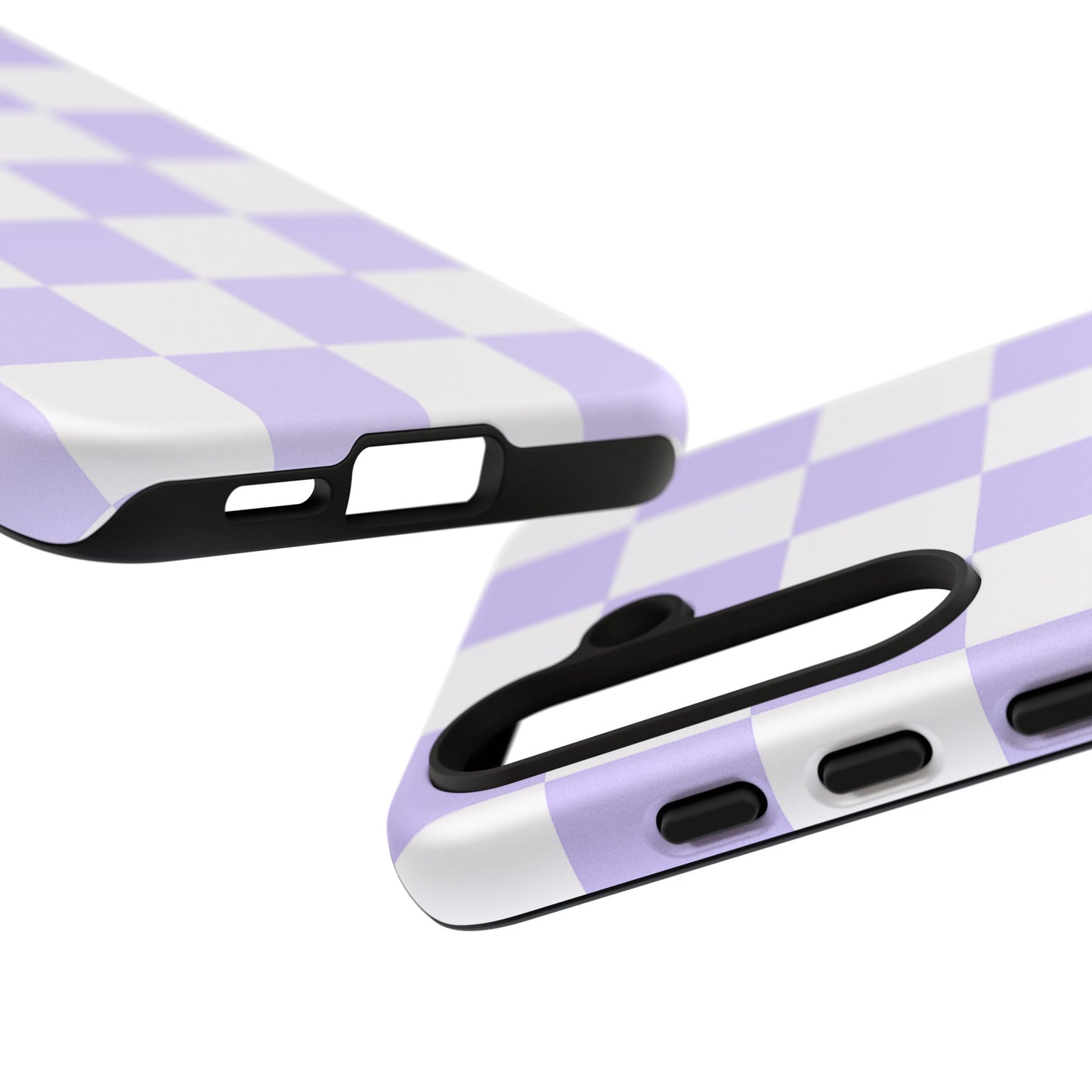 Lavender Checkerboard Phone Case | Pastel Aesthetic Checkered iPhone & Samsung Tough Case