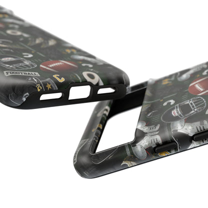 Football Pattern Phone Case – Sports Fan Tough Protective Game Day Case