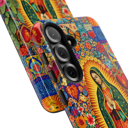 Virgin Mary Guadalupe Phone Case Mexican Folk Art Tough Cover iPhone Samsung