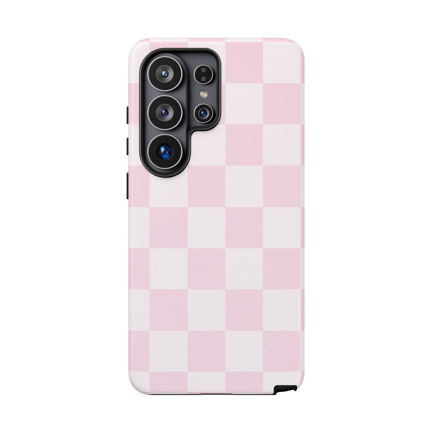 Light Pink Checkerboard Phone Case | Pastel Aesthetic Checkered iPhone & Samsung Tough Case