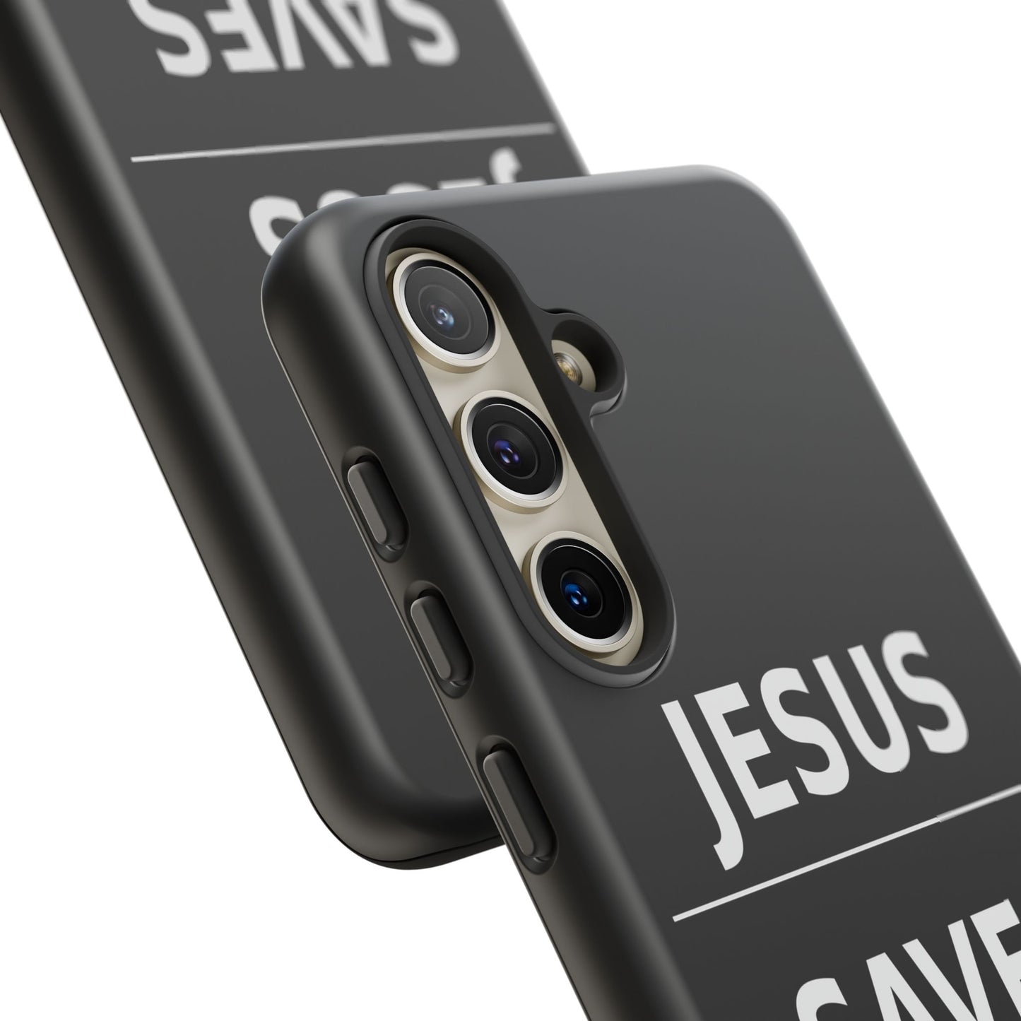 Jesus Saves Phone Case Christian Religious Minimalist Black Tough Cover