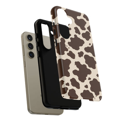 Western Cow Print Tough Phone Case for iPhone Samsung Galaxy Pixel