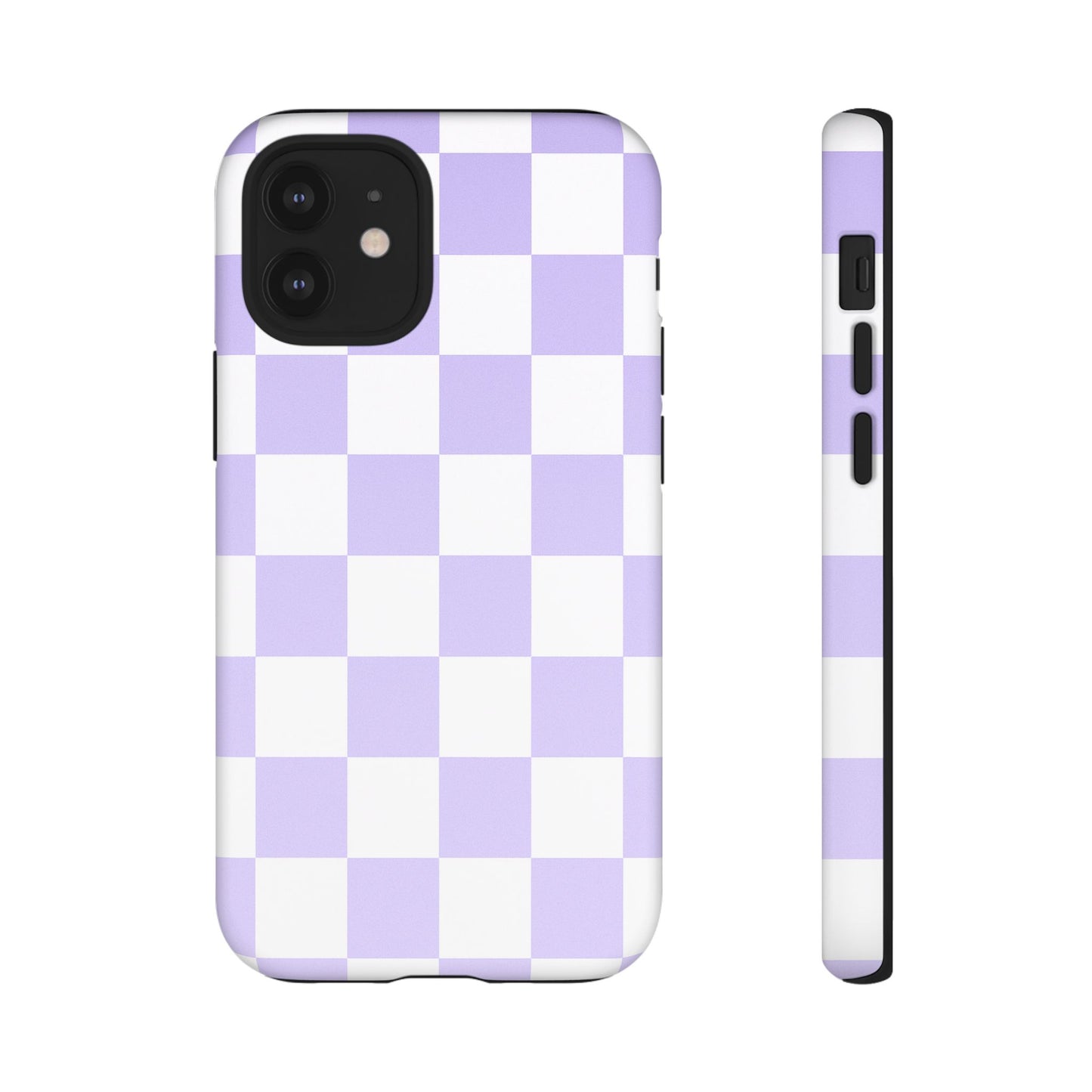 Lavender Checkerboard Phone Case | Pastel Aesthetic Tough Case