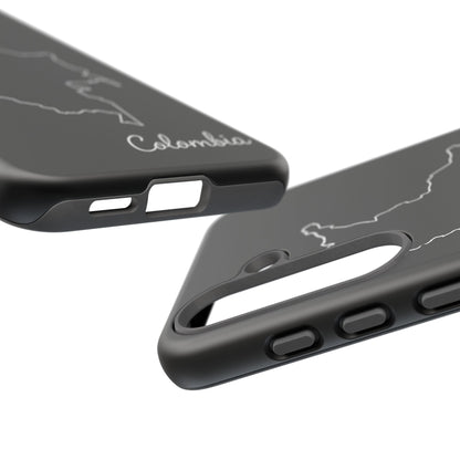 Colombia Outline Phone Case – Minimal Country Map Tough Case (iPhone, Samsung, Pixel)