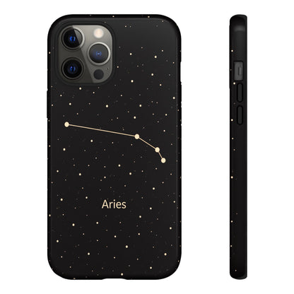 Aries Zodiac Constellation Phone Case – Luxe Gold Celestial Cover