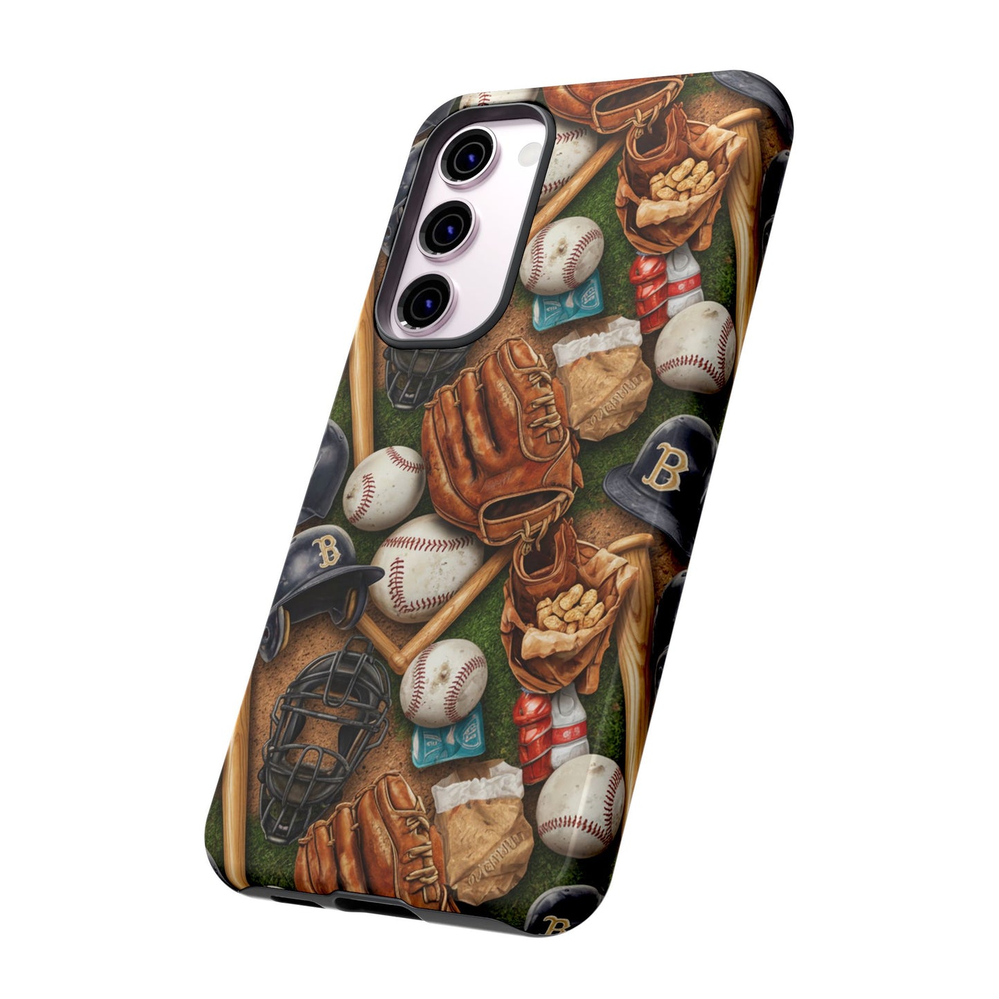 Baseball Gear Collage Phone Case – Vintage Baseball Equipment Sports Tough Case