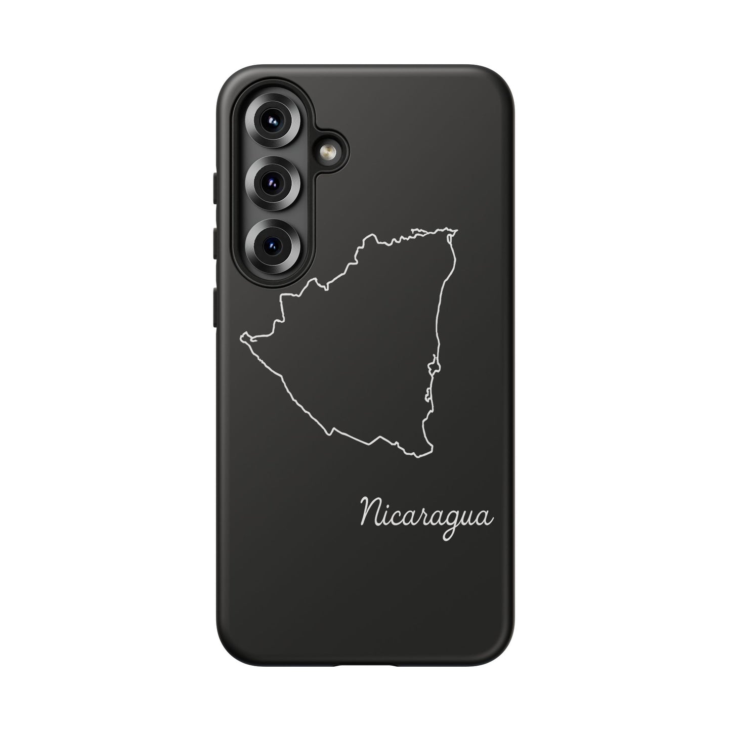 Nicaragua Outline Phone Case – Minimal Country Map Tough Case (iPhone, Samsung, Pixel)