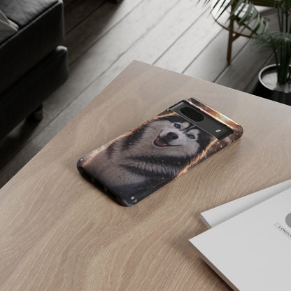 Siberian Husky Tough Phone Case | Blue Eyes Dog Cover Protective iPhone Case