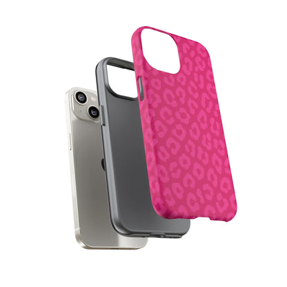 Hot Pink Leopard Print Phone Case – Bold Coquette Leopard Tough Case