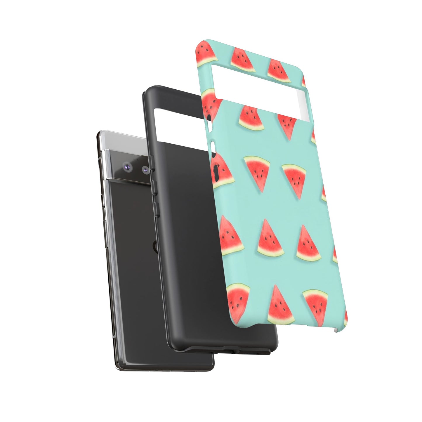 Watermelon Phone Case – Pastel Blue Summer Fruit Tough Case (iPhone, Samsung, Pixel)