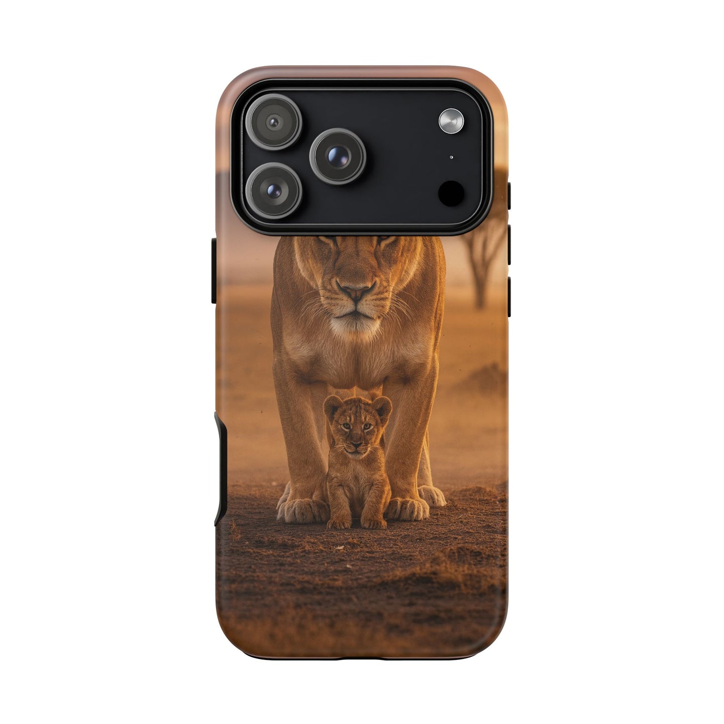 Lioness & Cub Phone Case | Safari Wildlife Tough Case for iPhone & Samsung