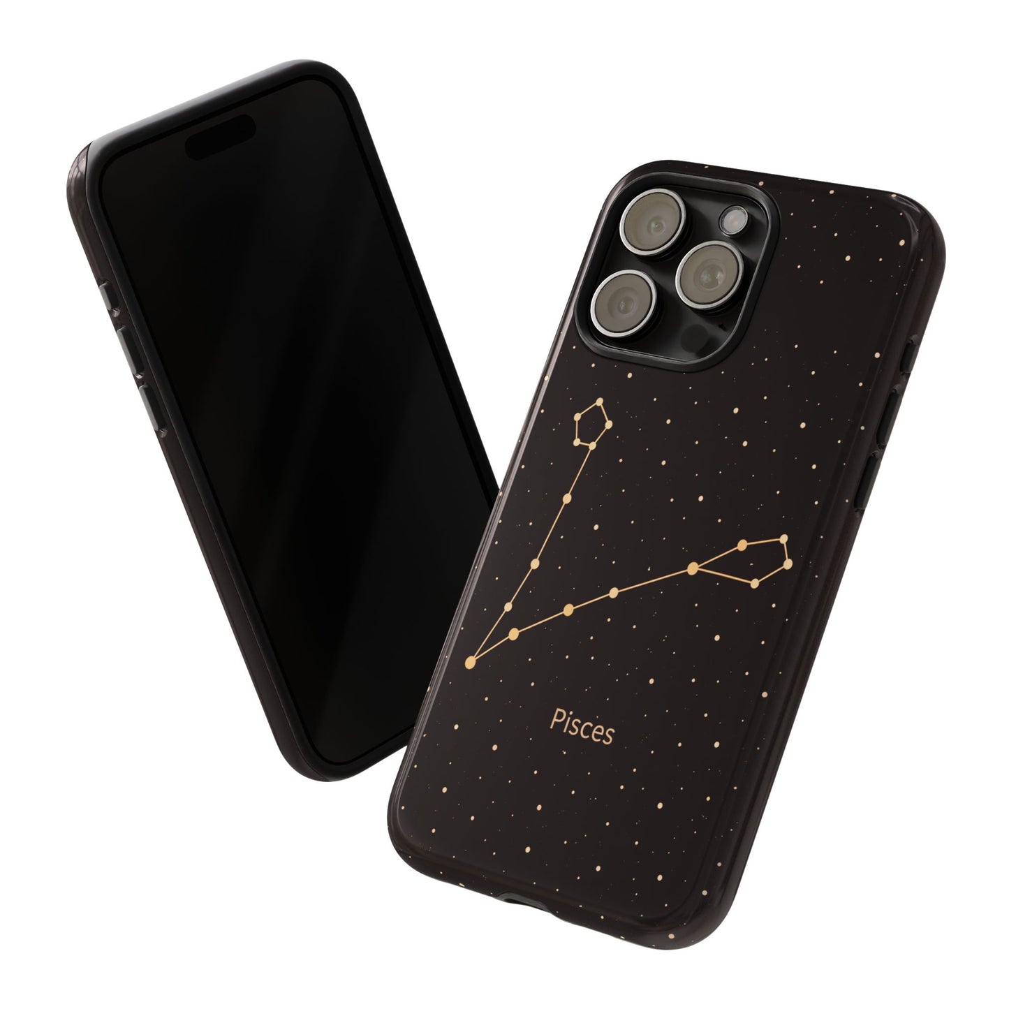 Pisces Zodiac Constellation Phone Case – Luxe Gold Celestial Cover