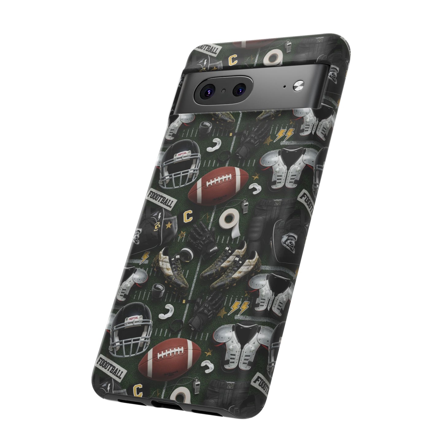 Football Pattern Phone Case – Sports Fan Tough Protective Game Day Case