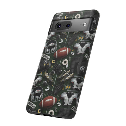 Football Pattern Phone Case – Sports Fan Tough Protective Game Day Case