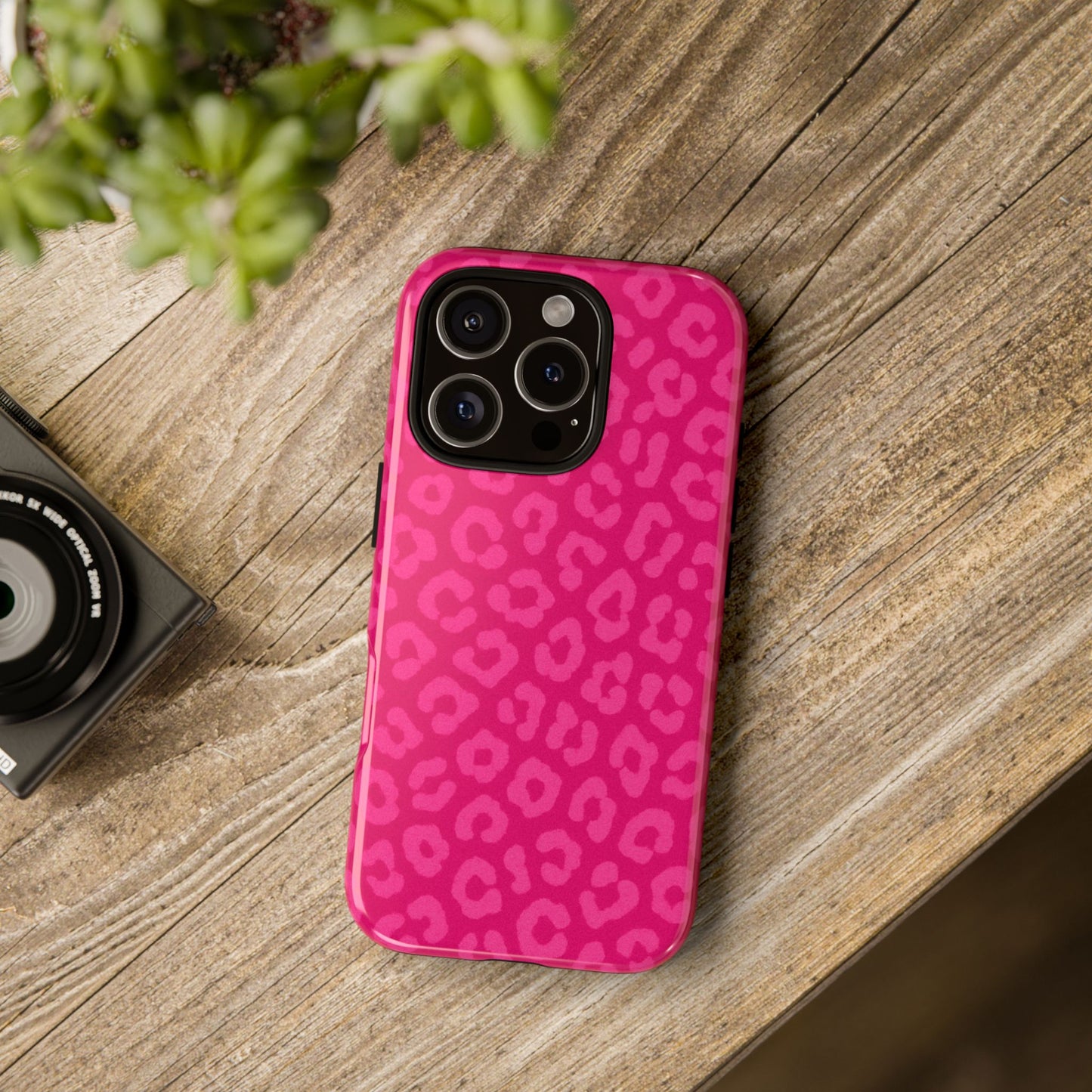 Hot Pink Leopard Phone Case – Bold Coquette Aesthetic Tough Case