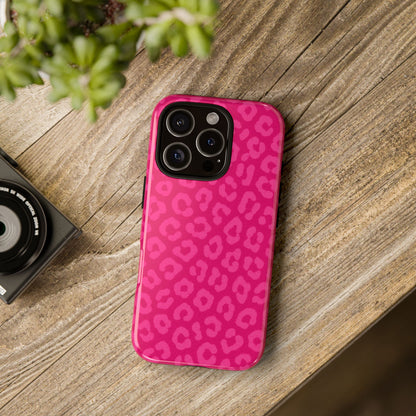 Hot Pink Leopard Phone Case – Bold Coquette Aesthetic Tough Case