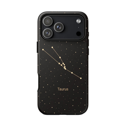 Taurus Zodiac Constellation Phone Case – Luxe Gold Celestial Cover