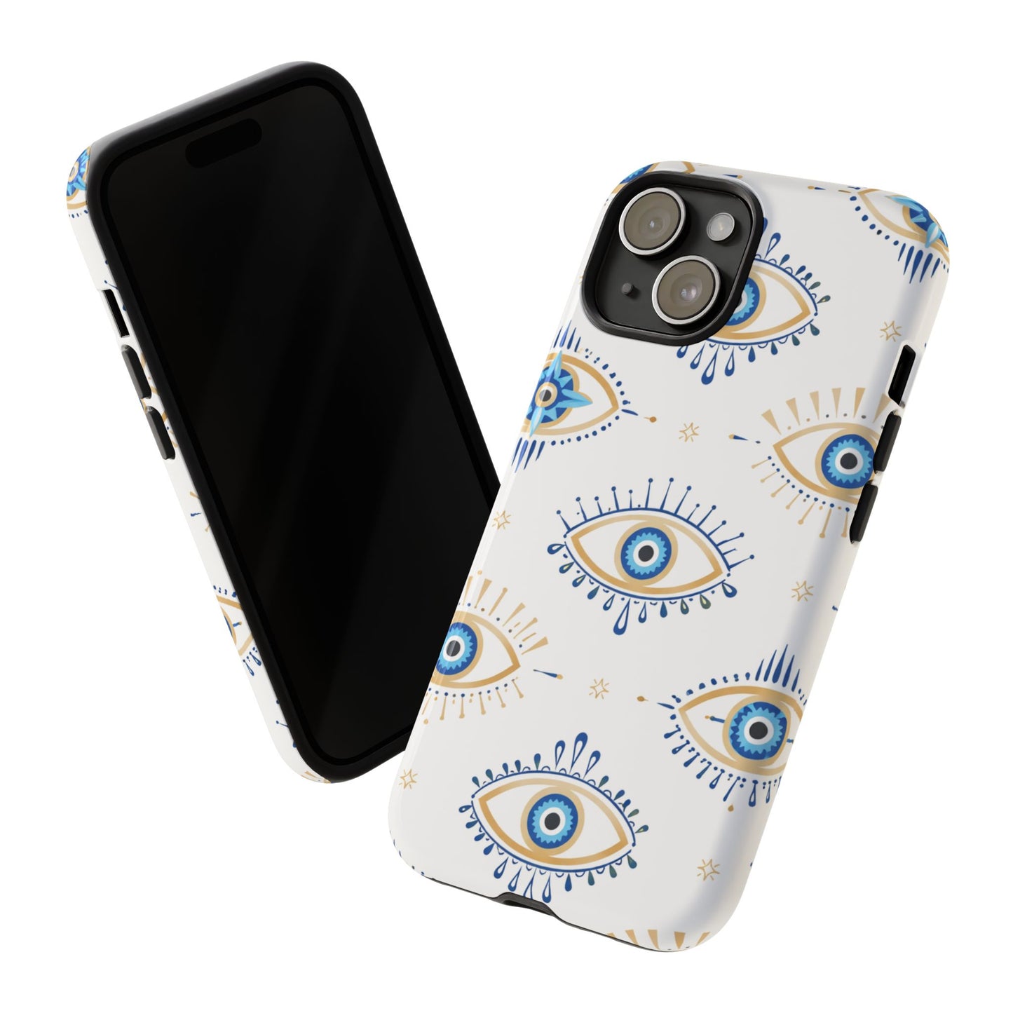 Blue Evil Eye Phone Case – Protective Slim Shockproof Cover for Iphone, Samsung Galaxy and Pixel