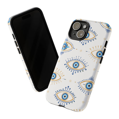 Blue Evil Eye Phone Case – Protective Slim Shockproof Cover for Iphone, Samsung Galaxy and Pixel