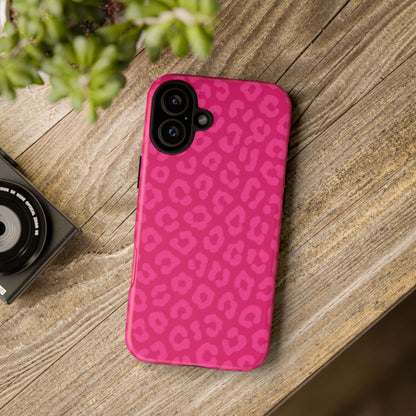 Hot Pink Leopard Print Phone Case – Bold Coquette Leopard Tough Case