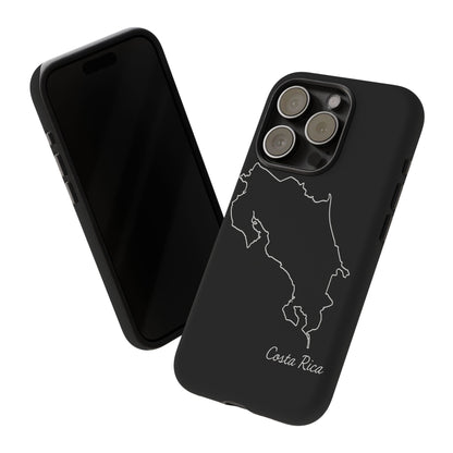 Costa Rica Outline Phone Case – Minimal Country Map Tough Case (iPhone, Samsung, Pixel)