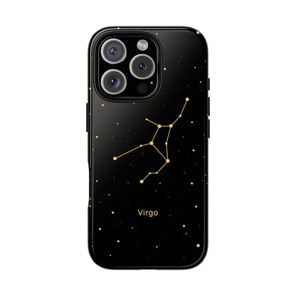 Virgo Zodiac Constellation Phone Case – Luxe Gold Celestial Cover