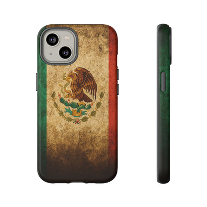 Vintage Mexico Flag Phone Case – Mexican Pride Grunge Flag Aesthetic Tough Case