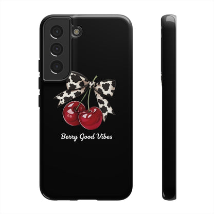 Cherry Cow Print Phone Case | Coquette Bow Aesthetic | Tough Protective Case