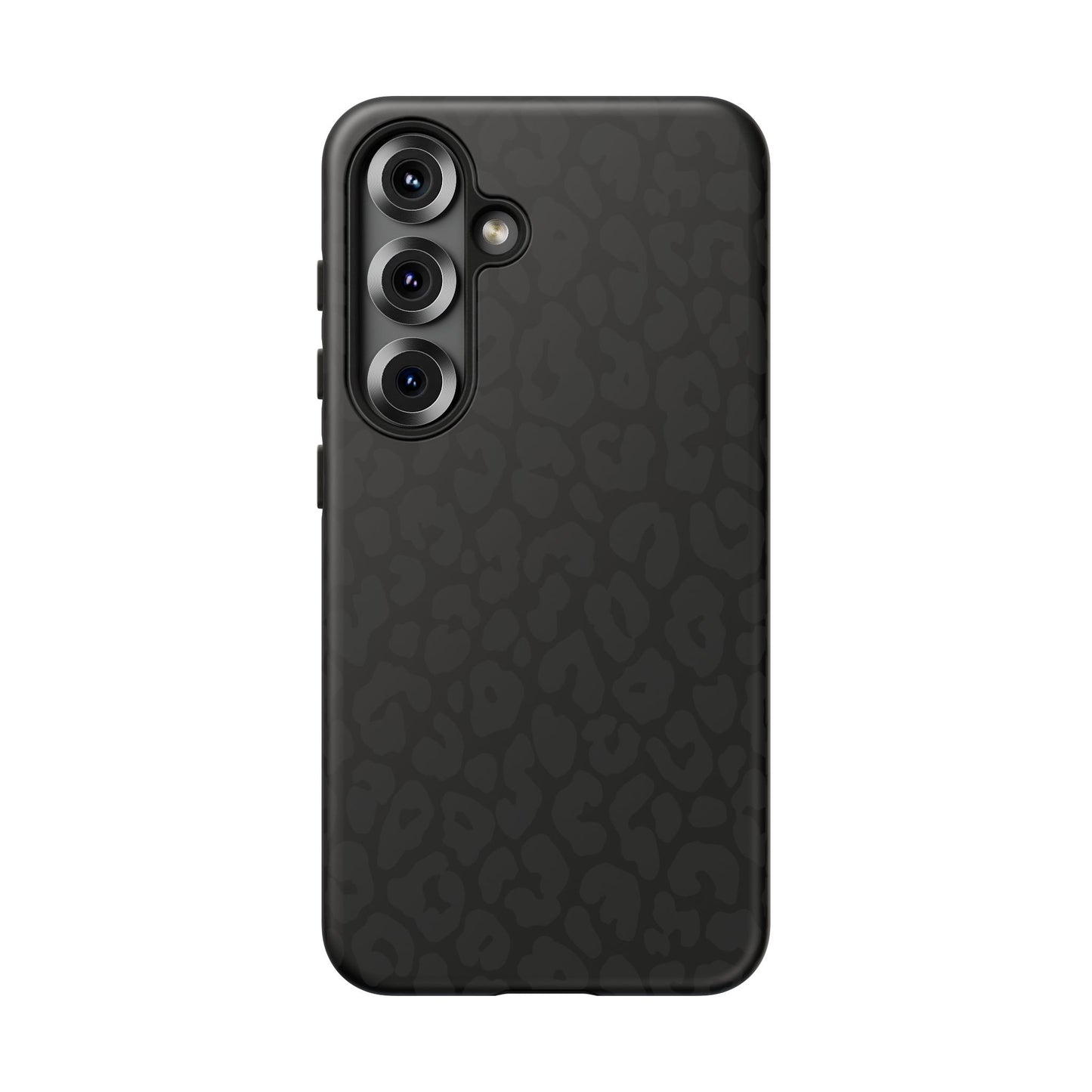 Black Leopard Phone Case | Black on Black Leopard Print Tough iPhone & Samsung Case | Matte or Glossy Protective Cover