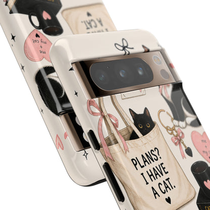 Cat Lover Phone Case | Plans? I Have A Cat Cute Aesthetic Cover