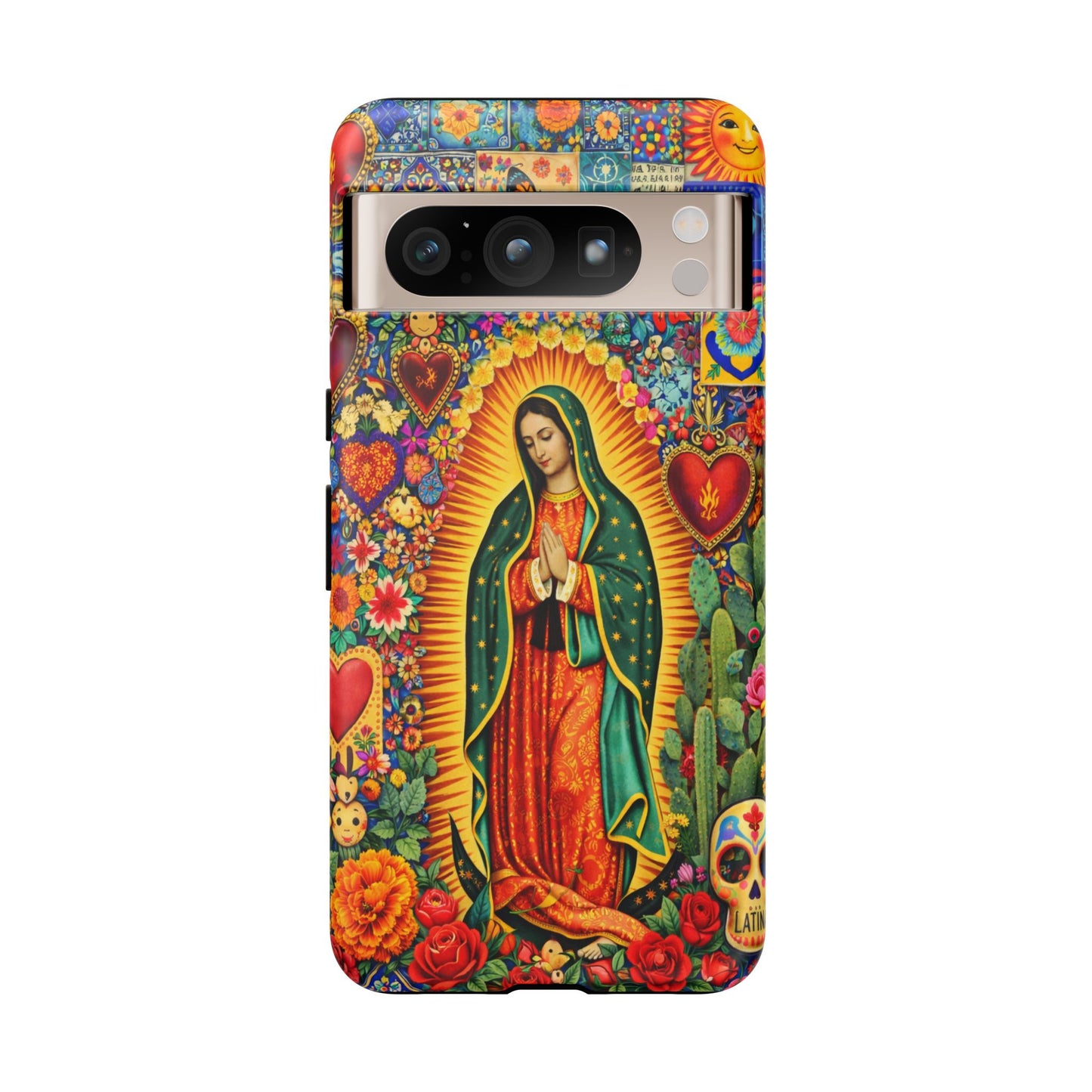 Virgin Mary Guadalupe Phone Case Mexican Folk Art Tough Cover iPhone Samsung