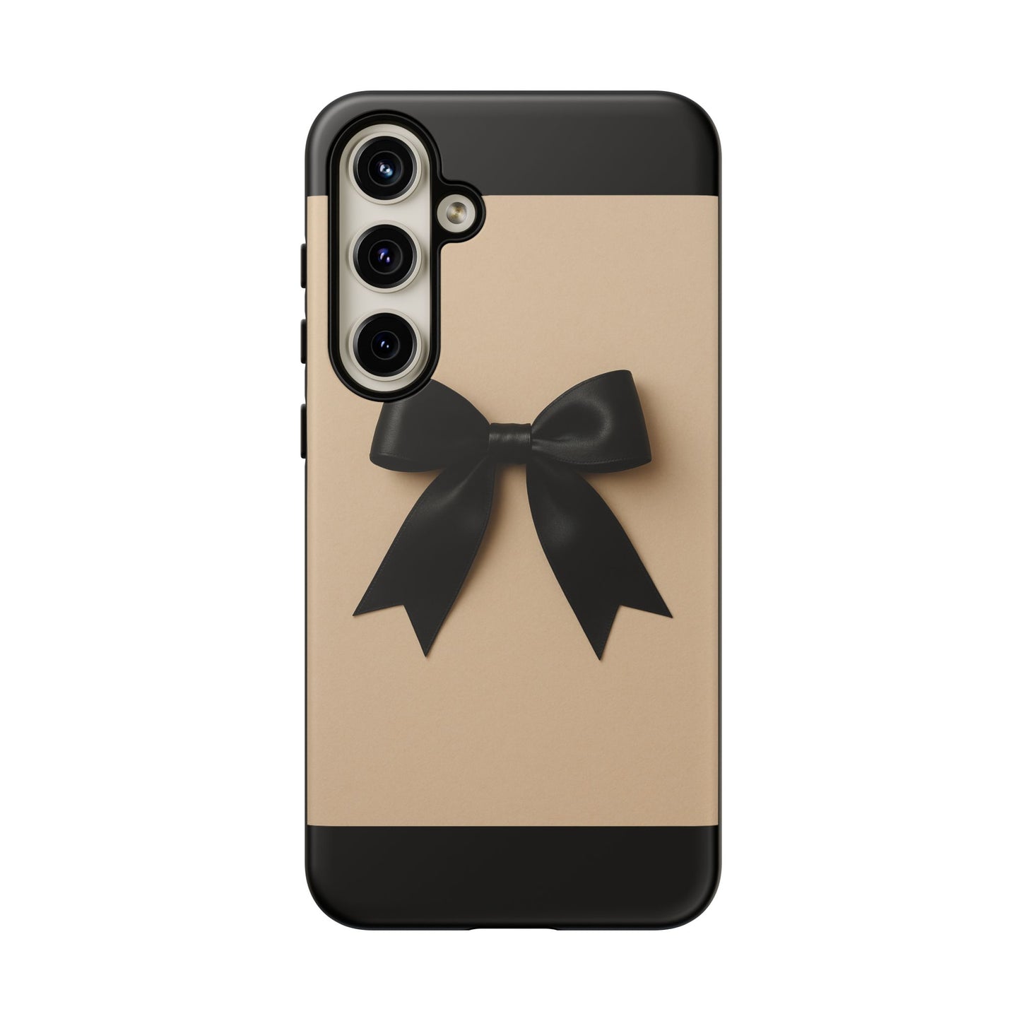 Black Bow Phone Case | Elegant Coquette Bow Design | Chic Neutral Tough Case for iPhone & Samsung