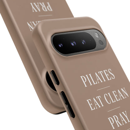 Pilates Phone Case | Eat Clean Pray Sleep Repeat Aesthetic | Wellness Girl Gift