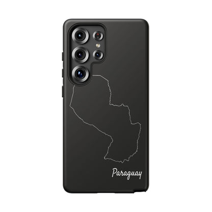 Paraguay Outline Phone Case – Minimal Country Map Tough Case (iPhone, Samsung, Pixel)
