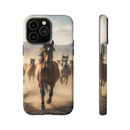 Running Horses Phone Case – Wild Mustang Herd Tough Case (iPhone, Samsung, Pixel)