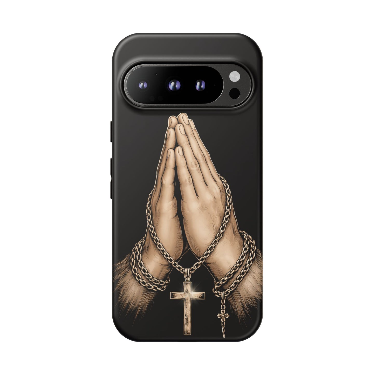 Praying Hands Cross Phone Case – Christian Faith Scripture Cover